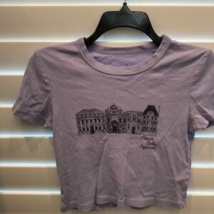 PacSun Purple Graphic Crop Top